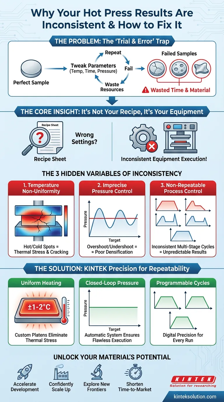 Por que os resultados da sua prensa quente são tão inconsistentes — e como corrigi-los de vez Guia Visual