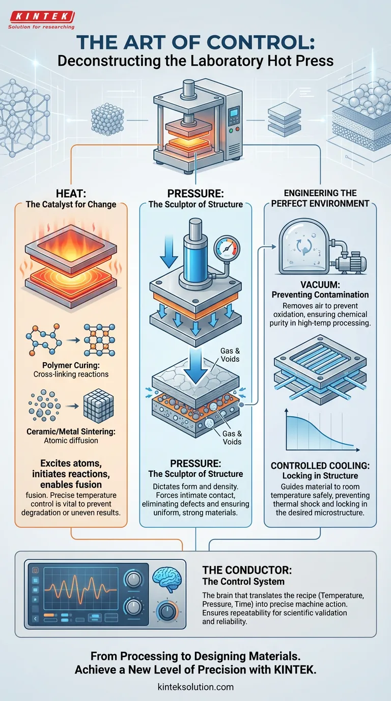 A Arte do Controle: Desconstruindo a Prensa Quente de Laboratório Guia Visual