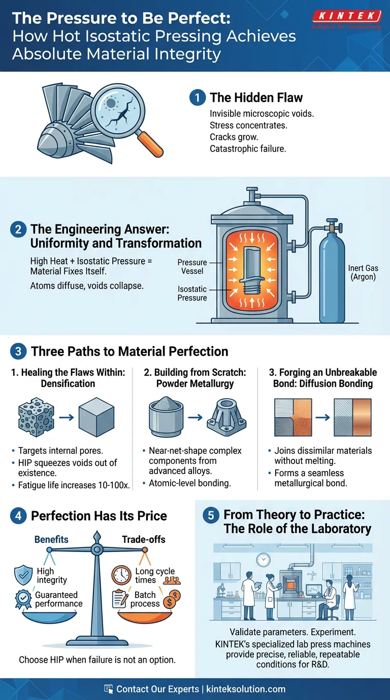 La Presión por la Perfección: Cómo el Prensado Isostático en Caliente Logra la Integridad Absoluta del Material Guía Visual