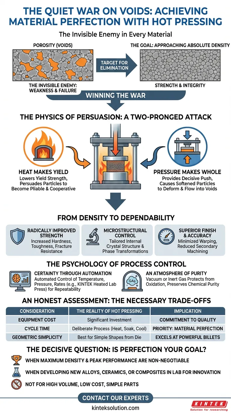 A Guerra Silenciosa Contra os Vácuos: Alcançando a Perfeição do Material com Prensagem a Quente Guia Visual