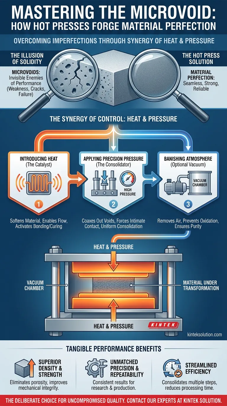 掌握微空隙：热压机如何锻造材料的完美 图解指南