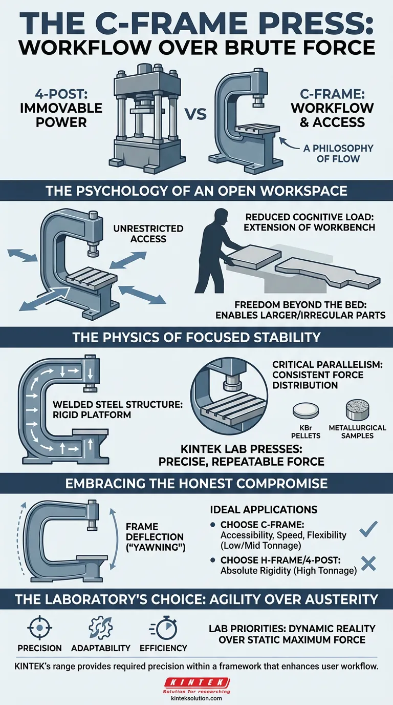 优雅的权衡：C型框架压机为何优先考虑工作流程而非蛮力 图解指南