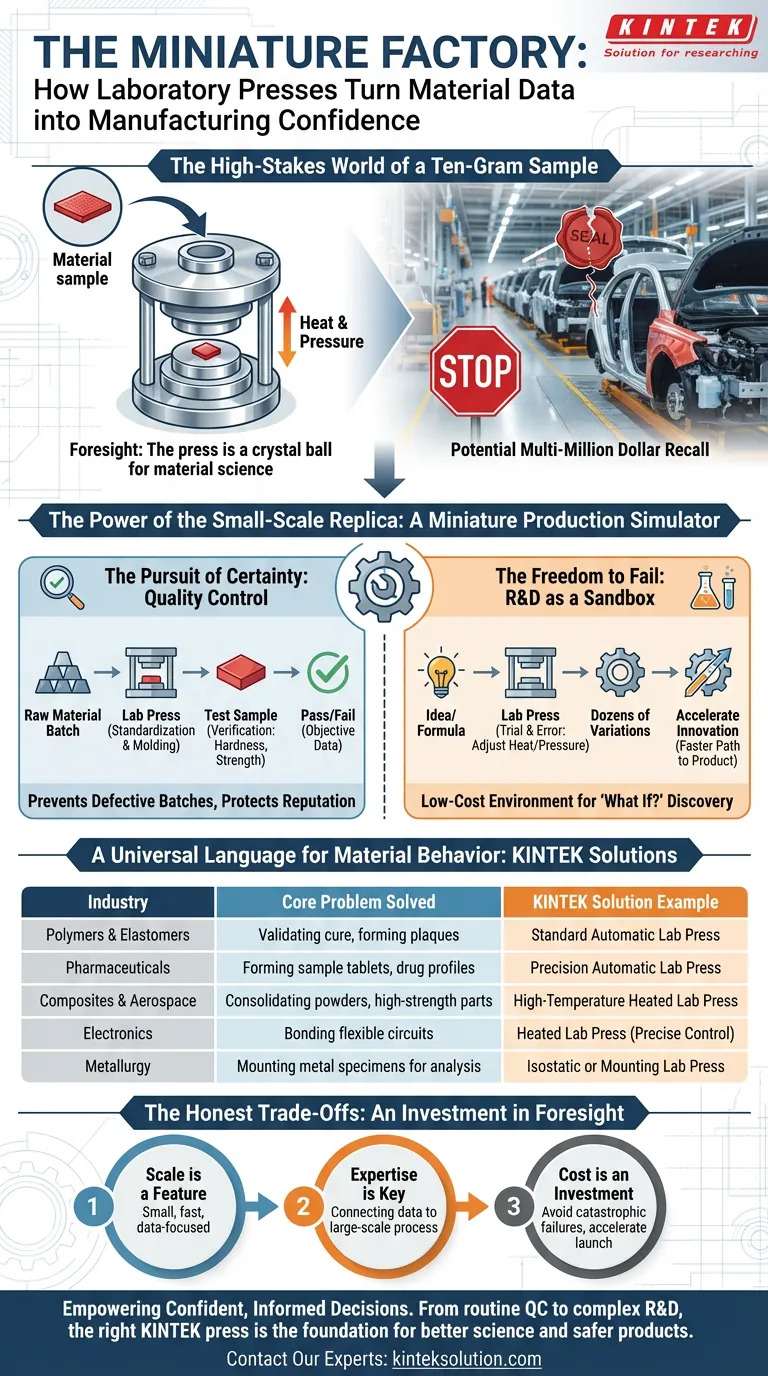 La Fabbrica in Miniatura: Come le Presse da Laboratorio Trasformano i Dati sui Materiali in Fiducia nella Produzione Guida Visiva
