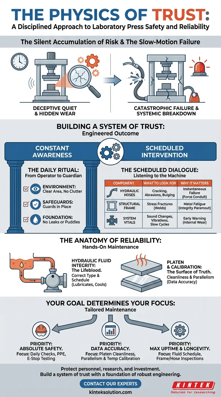 La physique de la confiance : une approche disciplinée de la sécurité et de la fiabilité des presses de laboratoire Guide Visuel
