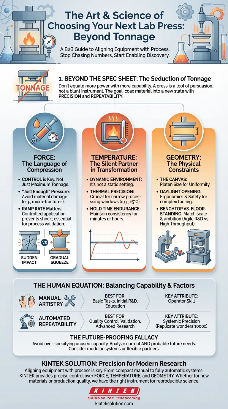 Beyond Tonnage: The Art and Science of Choosing Your Next Lab Press Visual Guide