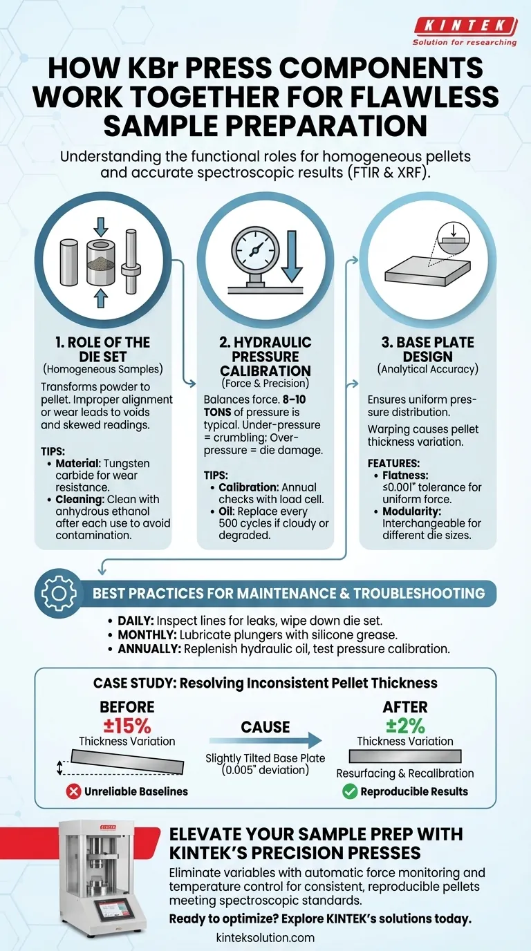 How KBr Press Components Work Together for Flawless Sample Preparation Visual Guide