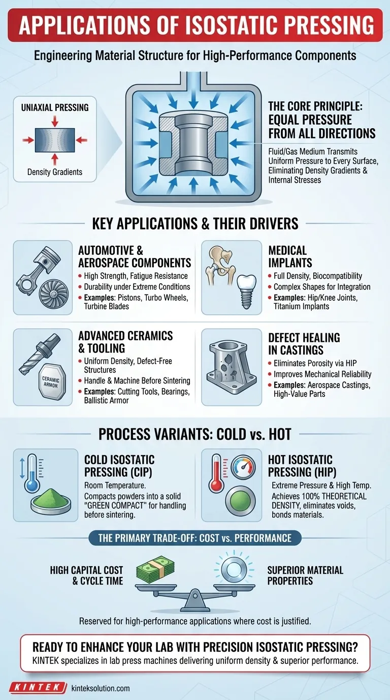 What are the applications of isostatic pressing? Unlock Superior Performance in Automotive, Aerospace, and Medical Parts Visual Guide