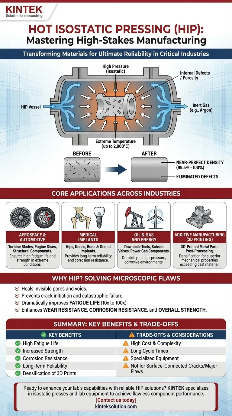 ¿En qué sectores se utiliza habitualmente el prensado isostático en caliente (HIP)?Aumente la fiabilidad de los componentes en los sectores aeroespacial y médico, entre otros. Guía Visual