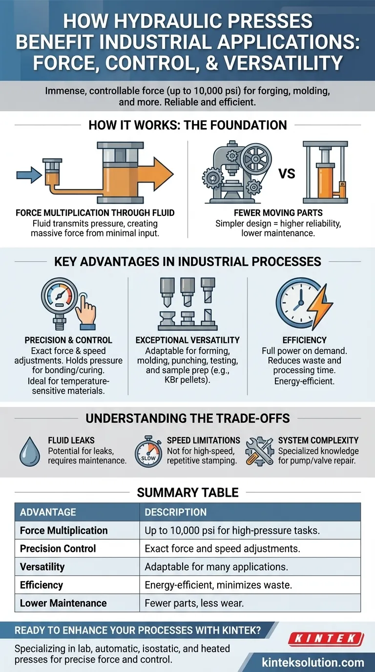 油圧プレスは産業用途にどのようなメリットがありますか？精密さ、多様性、効率性を引き出す ビジュアルガイド