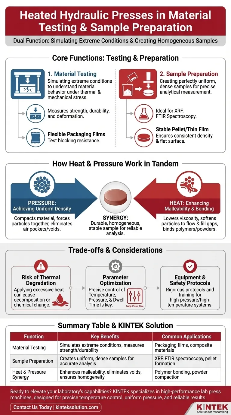 كيف يتم استخدام المكابس الهيدروليكية الساخنة في اختبار المواد وتحضير العينات؟تعزيز دقة مختبرك وكفاءته دليل مرئي