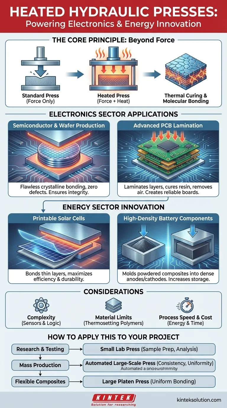 How are heated hydraulic presses applied in the electronics and energy sectors? Unlock Precision Manufacturing for High-Tech Components Visual Guide
