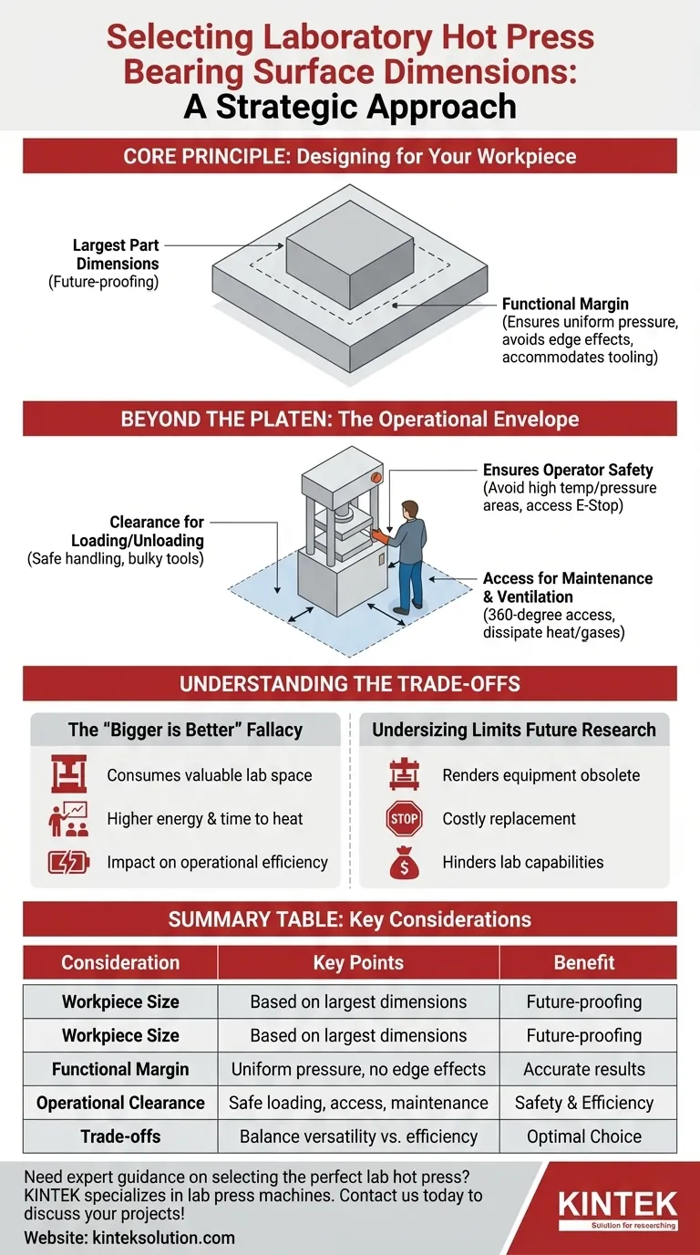 实验室热压机的轴承表面尺寸需要考虑哪些因素？确保最佳性能和安全性 图解指南
