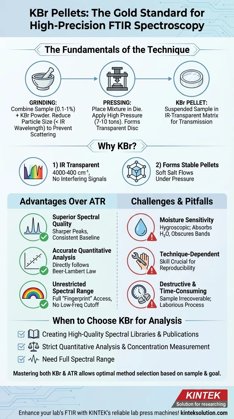 What does the application note discuss regarding KBr pellets? Unlock Superior FTIR Spectroscopy Techniques Visual Guide