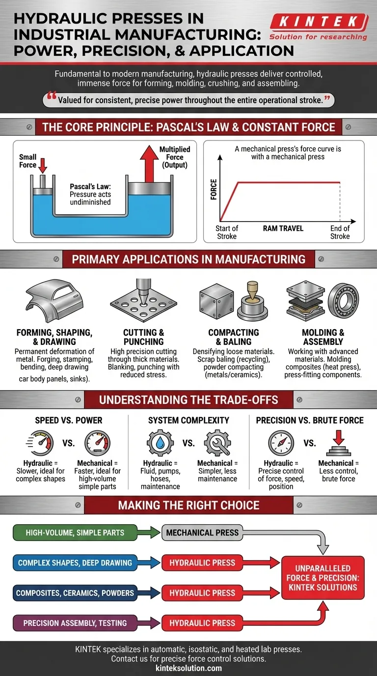 How are hydraulic presses utilized in industrial manufacturing? Powering Precision in Metal Forming and More Visual Guide