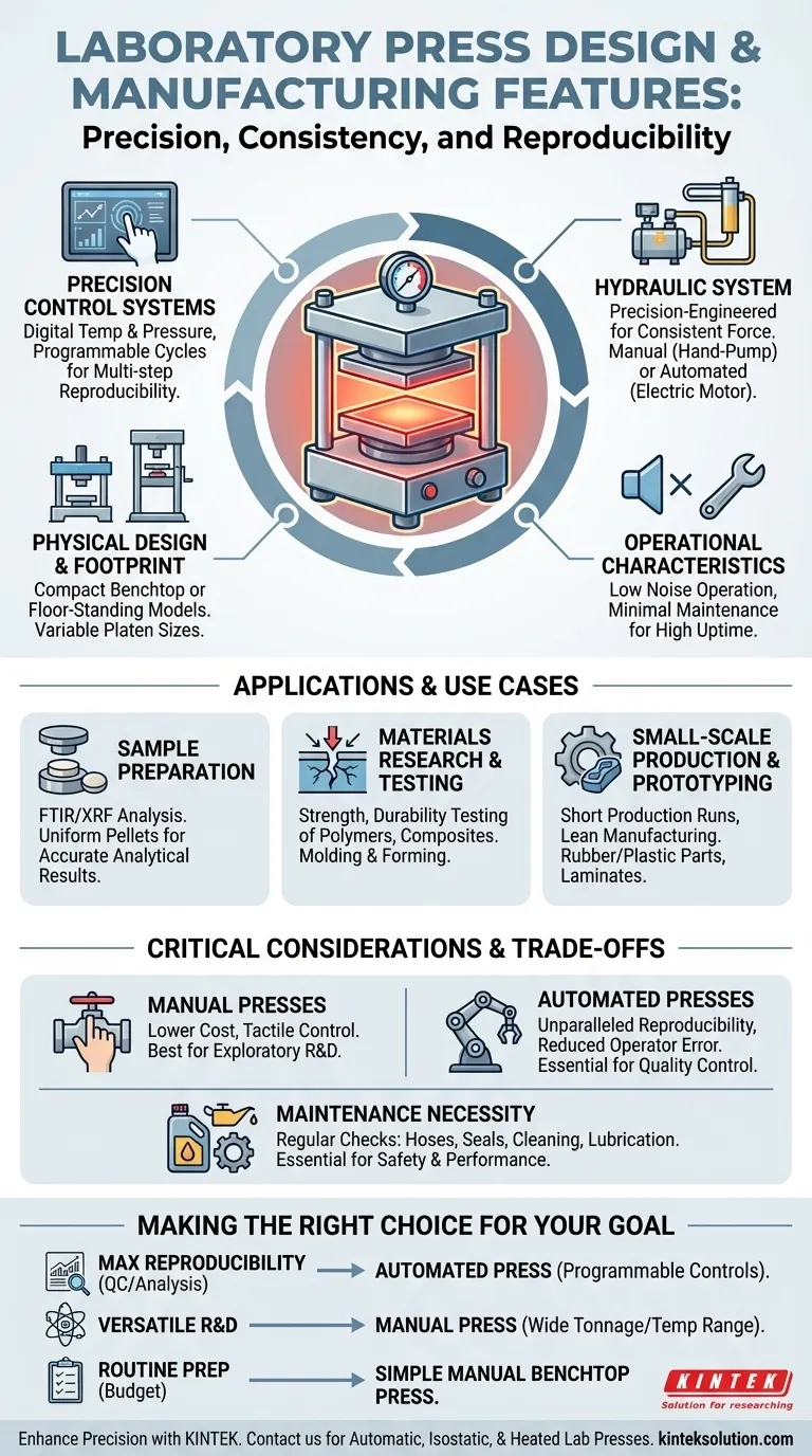 一般的にラボ用プレスにはどのような設計・製造上の特徴がありますか？ラボのための精度と効率を発見する ビジュアルガイド