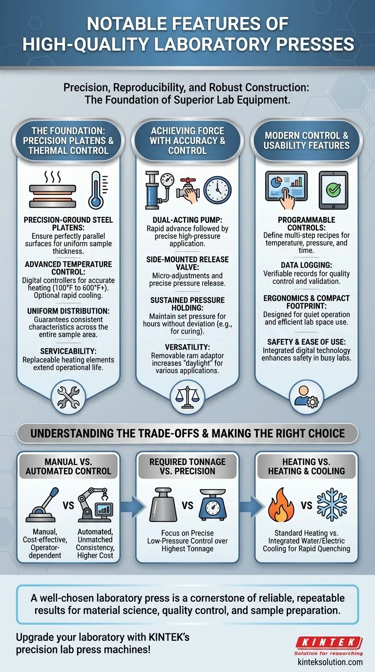 What are some notable features of high-quality laboratory presses? Precision, Control, and Reliability for Your Lab Visual Guide