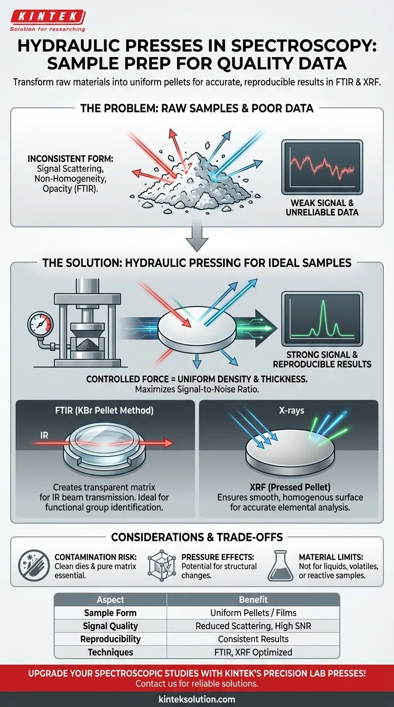 ¿Qué ventajas ofrecen las prensas hidráulicas en los estudios espectroscópicos?Aumente la precisión con una preparación uniforme de las muestras Guía Visual