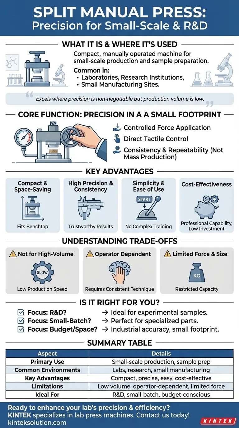 ما هو المكبس اليدوي المنفصل وأين يشيع استخدامه؟مثالية للعمل المخبري الدقيق دليل مرئي