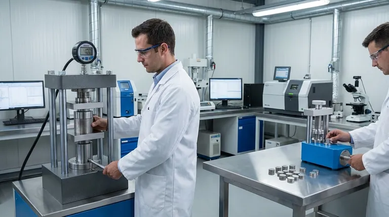 材料测试中如何使用液压机?精确受力和样品制备的关键