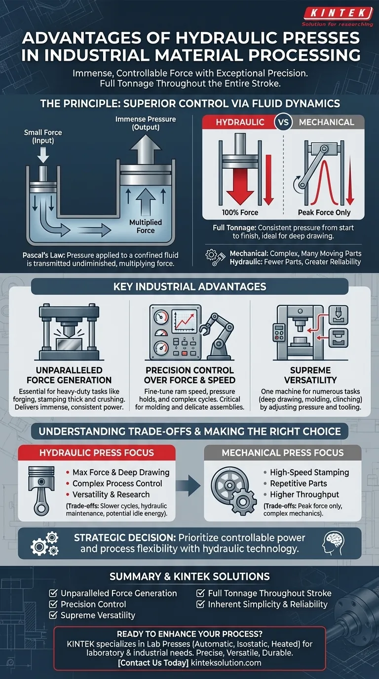 産業用材料加工で油圧プレスを使うメリットとは？優れた力と精密制御を実現 ビジュアルガイド
