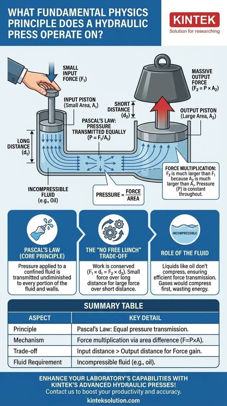 На каком фундаментальном физическом принципе работает гидравлический пресс? Разблокируйте умножение силы с помощью закона Паскаля Визуальное руководство