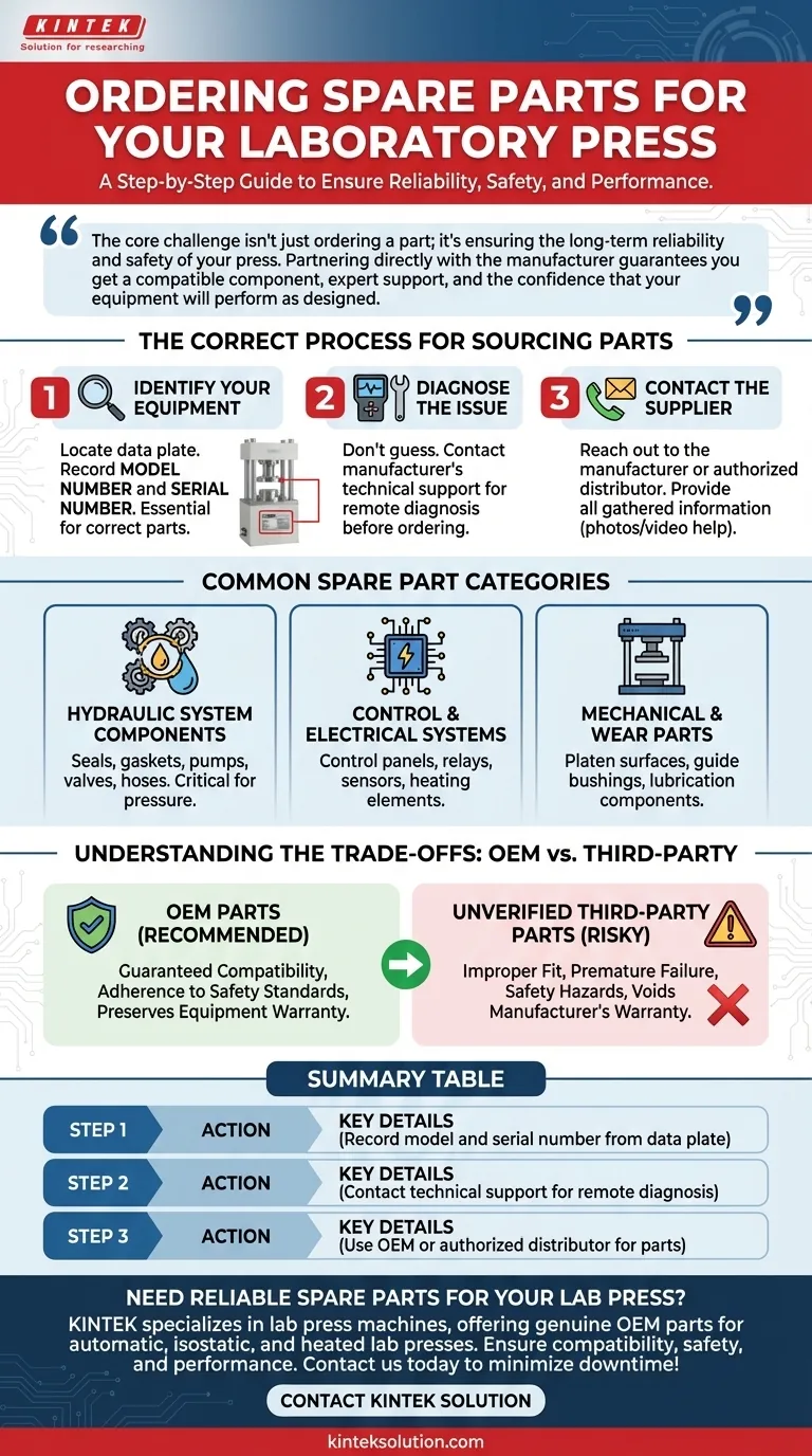如何订购实验室压片机的备件？通过OEM部件确保兼容性和可靠性 图解指南