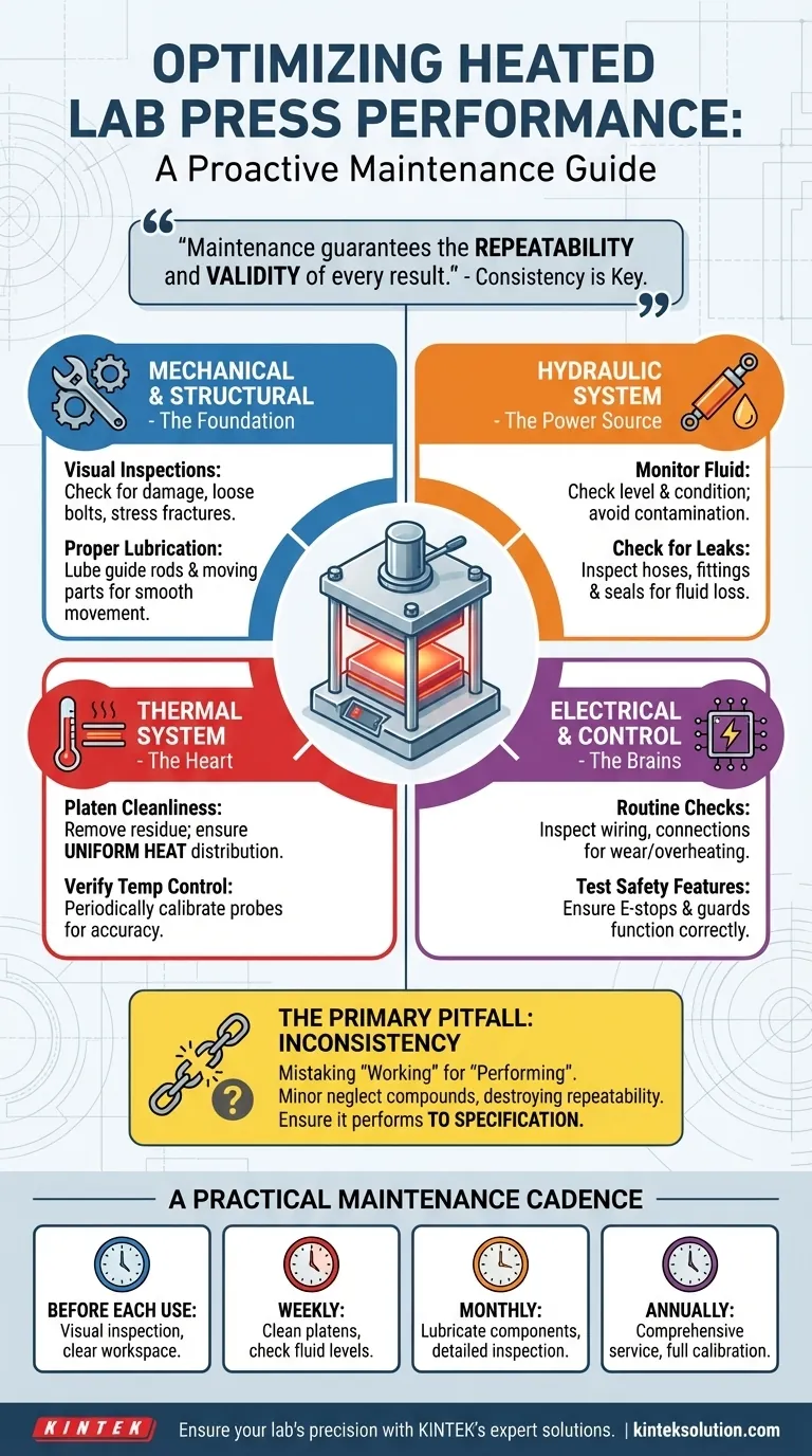 加热实验室压机应如何维护以达到最佳性能？通过主动护理确保准确性和持久性 图解指南