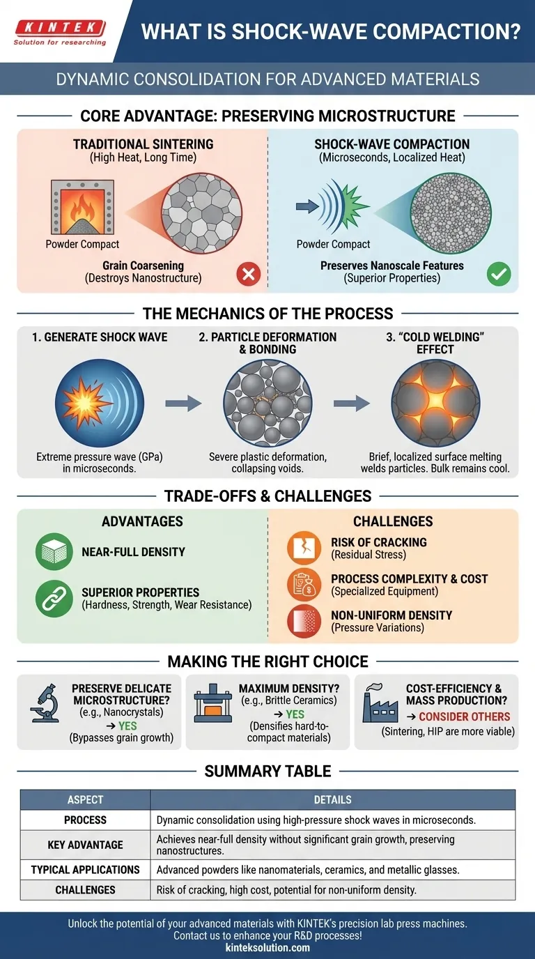 Что такое ударно-волновое уплотнение? Достижение полной плотности без роста зерна Визуальное руководство