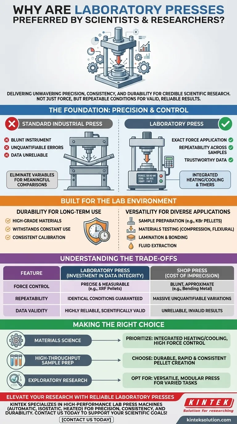 لماذا يفضل العلماء والباحثون المكابس المخبرية؟ أطلق العنان للدقة والموثوقية لمختبرك دليل مرئي