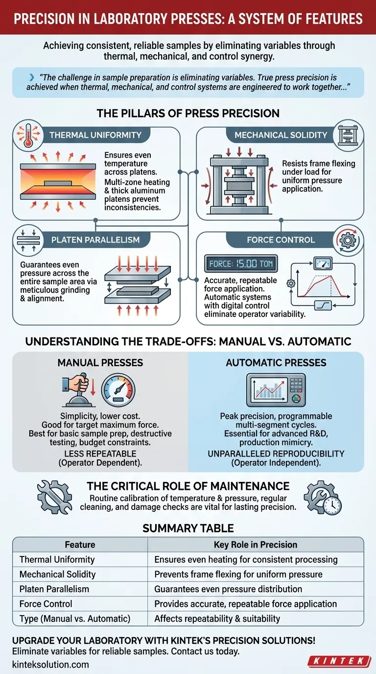 ラボプレス機の精度を保証する機能とは？一貫性のある信頼性の高いサンプル調製を実現 ビジュアルガイド