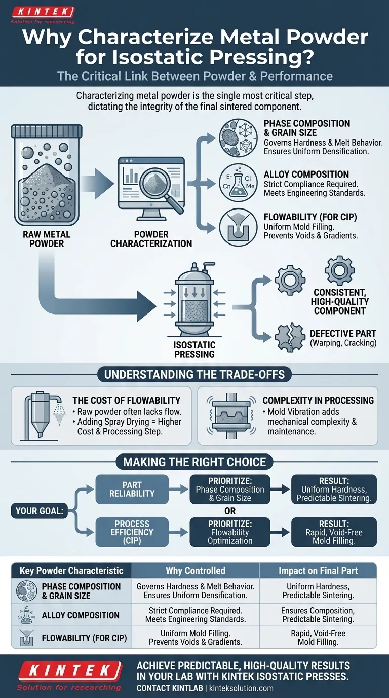等方圧間接プレスにおいて金属粉末を特性評価することはなぜ重要ですか？信頼性のために相、結晶粒、合金を制御する ビジュアルガイド