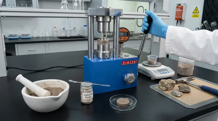 Come devono essere preparati i campioni geologici per la pressatura in pellet e quale carico viene tipicamente utilizzato? Ottieni pellet perfetti per analisi accurate