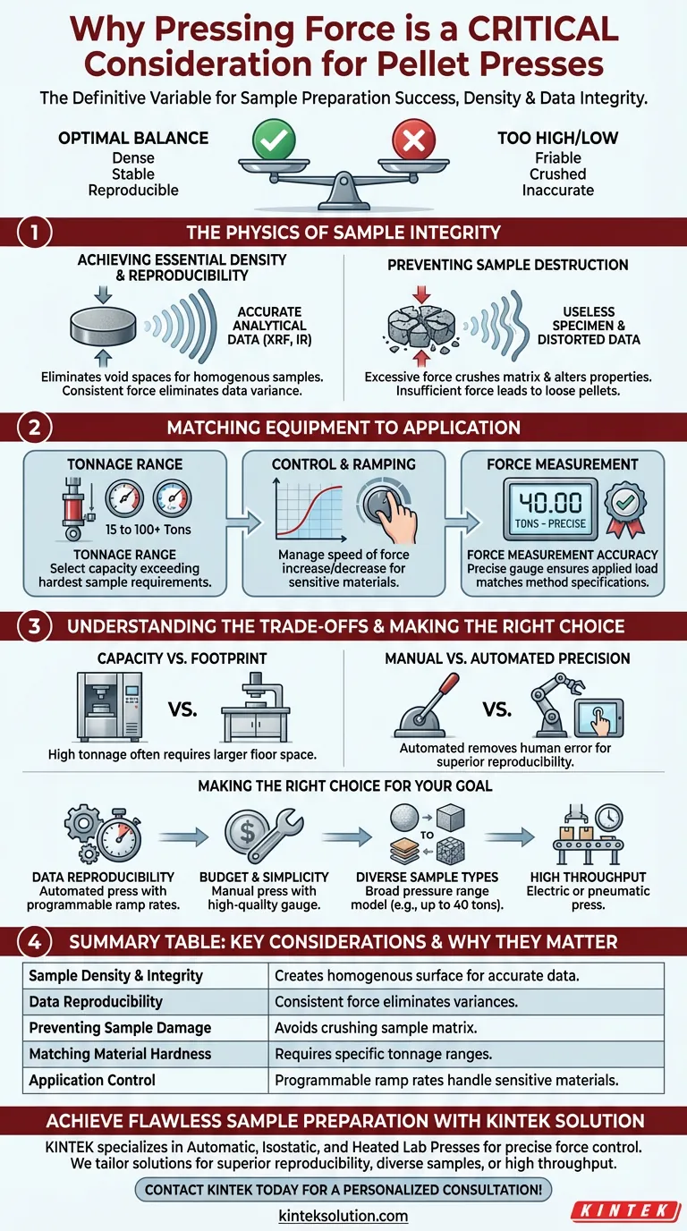 ペレットプレスを選択する際に、プレス圧力が重要な考慮事項であるのはなぜですか？正確で再現性の高い結果を保証します。 ビジュアルガイド
