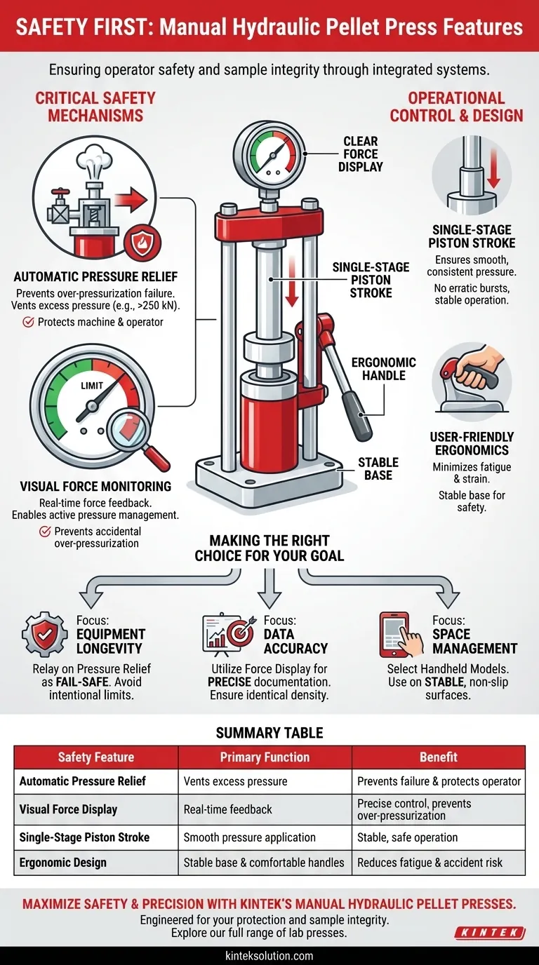 Quali caratteristiche di sicurezza sono integrate nelle pressa per pellet idrauliche manuali? Garantire la sicurezza dell'operatore e l'integrità dei dati Guida Visiva