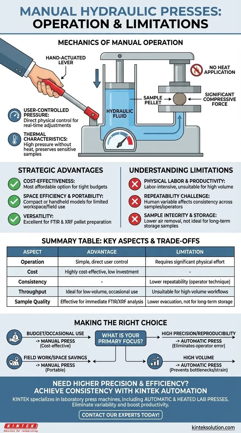 手動油圧プレスの仕組みと限界は？費用対効果の高いサンプル前処理ガイド ビジュアルガイド