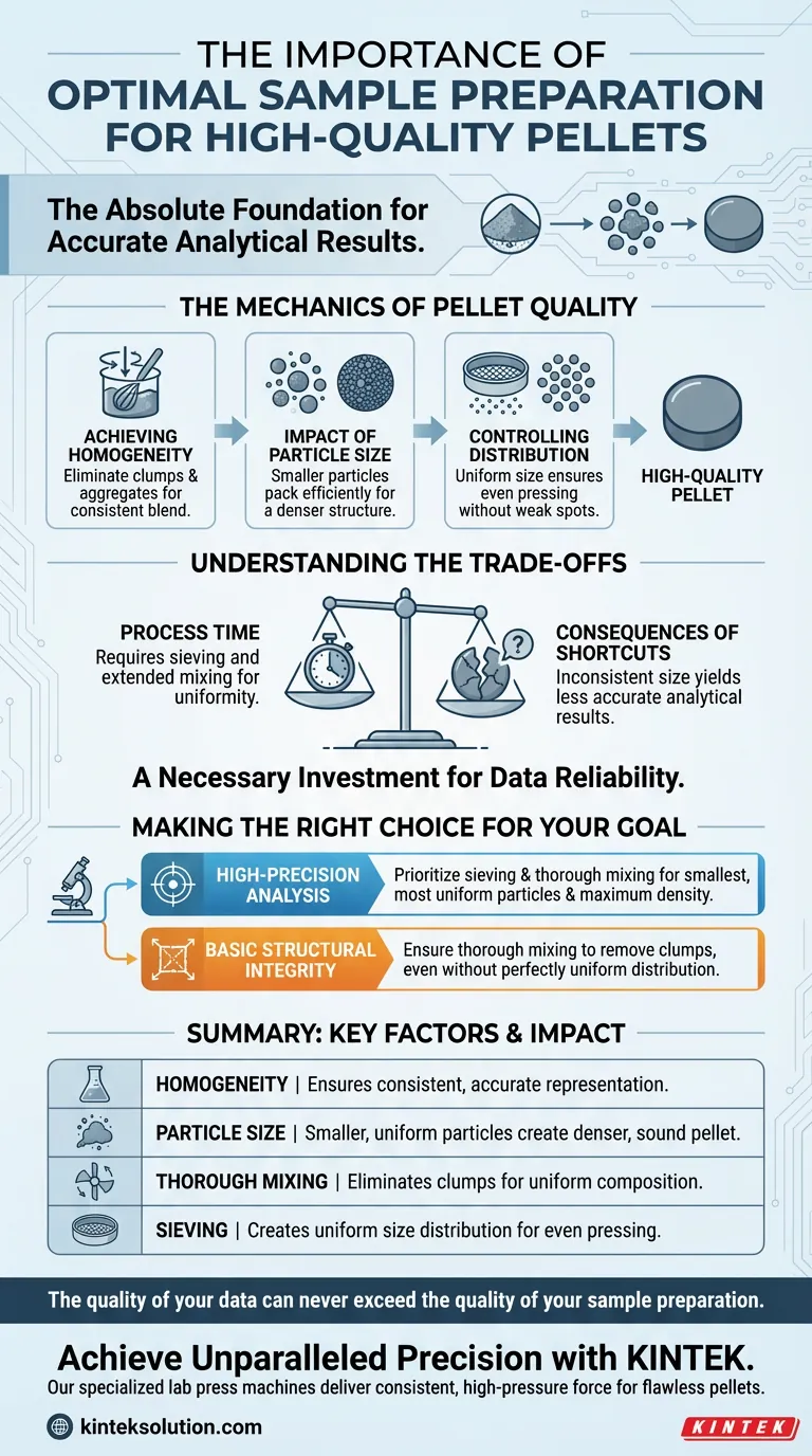 Qual è l'importanza di una preparazione ottimale del campione per la creazione di pellet di alta qualità? Garantire l'accuratezza e l'affidabilità dei dati Guida Visiva