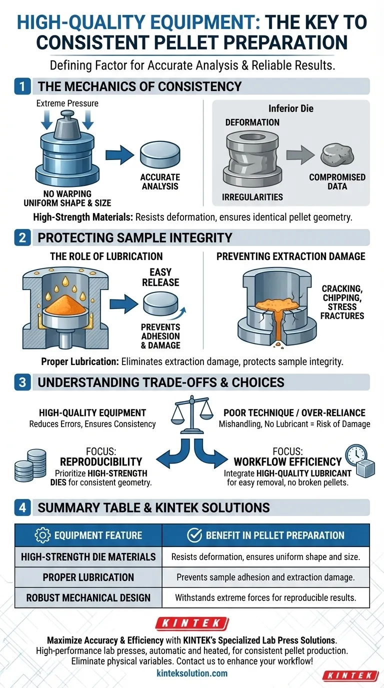 ペレット調製における高品質な装置の役割は何ですか？正確な分析のための結果の一貫性を確保する ビジュアルガイド