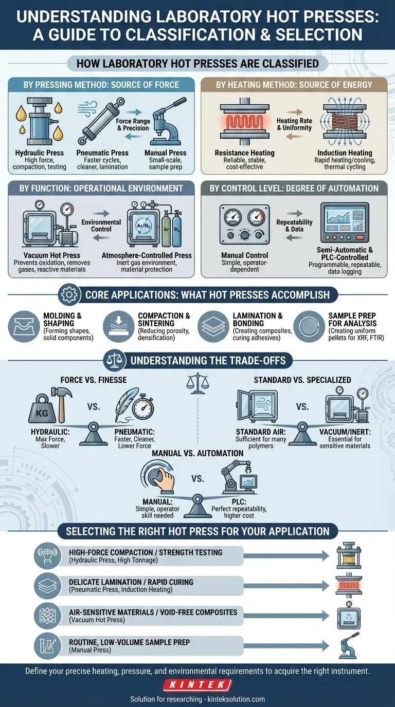 实验室热压机的主要类型有哪些？为您的实验室需求寻找完美的压机 图解指南