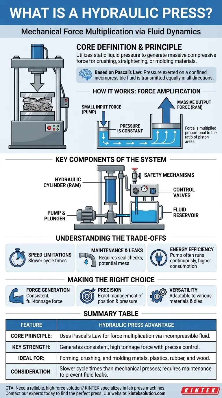 油圧プレスとは何ですか？金属、プラスチック、材料成形のための巨大な力を活用する ビジュアルガイド
