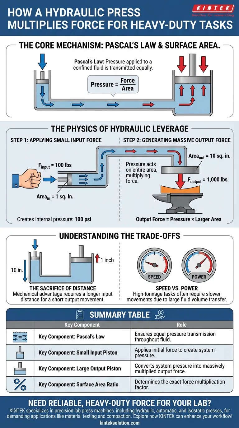 Come fa una pressa idraulica a moltiplicare la forza? Sblocca un'enorme potenza con la leva idraulica Guida Visiva