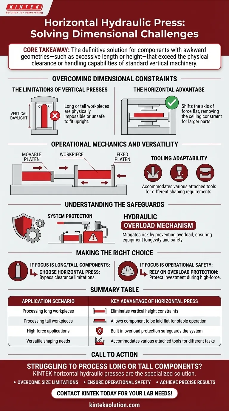 In quali circostanze viene utilizzata una pressa idraulica orizzontale? La guida definitiva per pezzi di grandi o lunghi dimensioni Guida Visiva