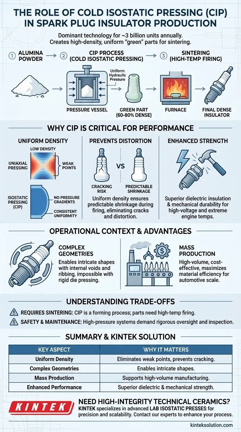 Qual é a aplicação da Prensagem Isostática a Frio (CIP) na produção de isoladores de velas de ignição? Alcance Densidade e Confiabilidade Superiores Guia Visual