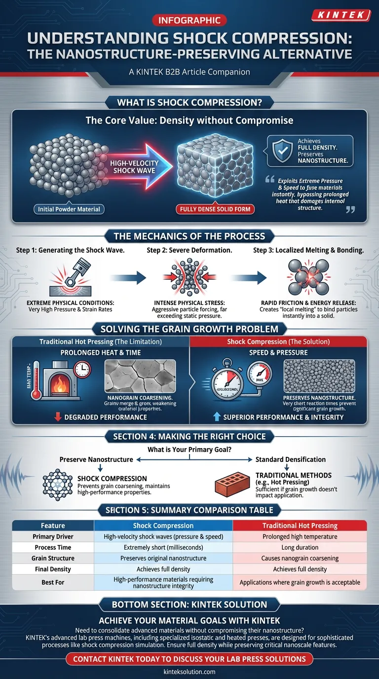 Was ist Schockkompression und wozu wird sie verwendet? Nanostruktur für überlegene Materialien erhalten Visuelle Anleitung