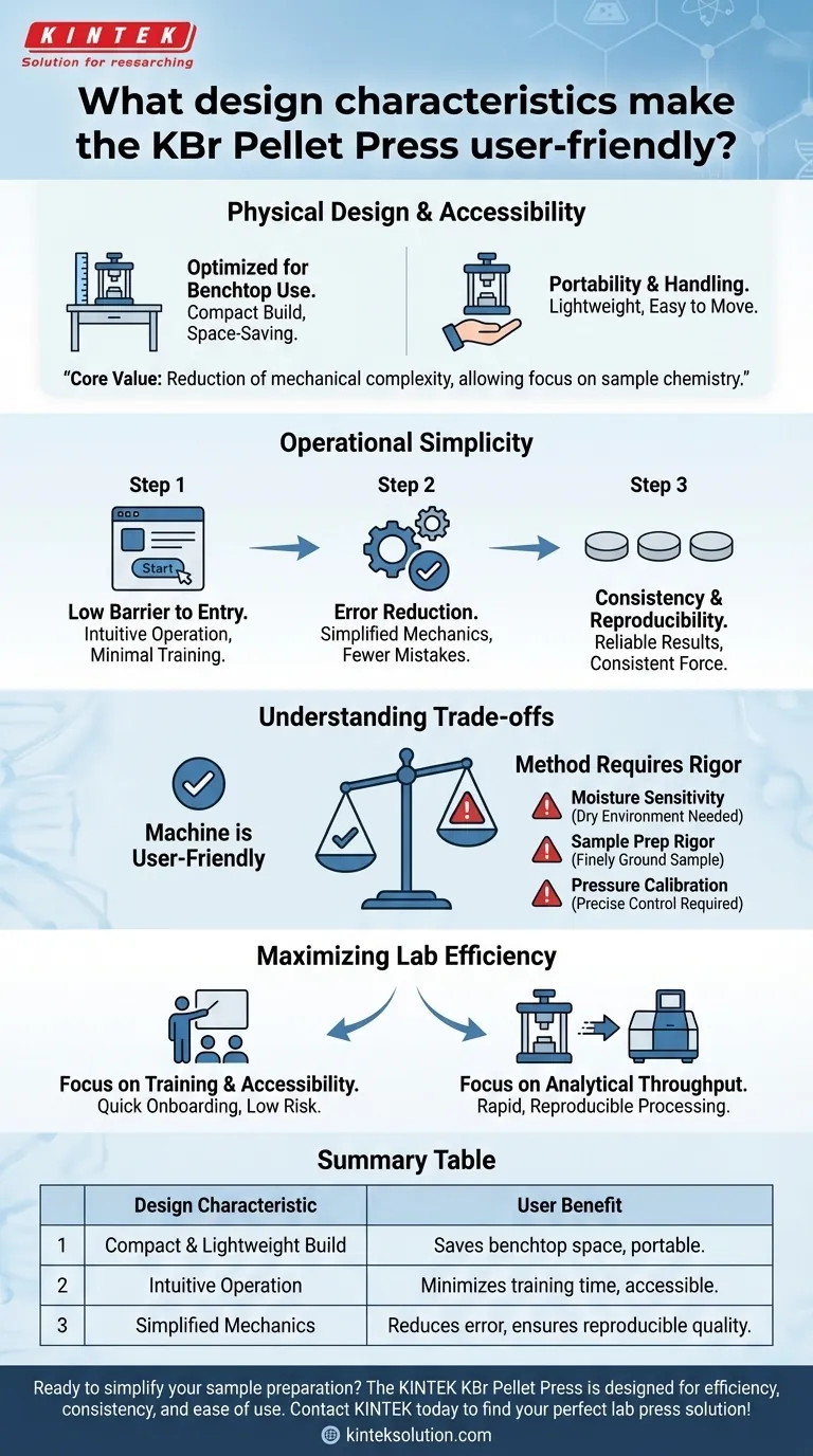 KBrペレットプレスを使いやすくしている設計上の特徴は何ですか？簡単なサンプル調製の一貫性を実現 ビジュアルガイド