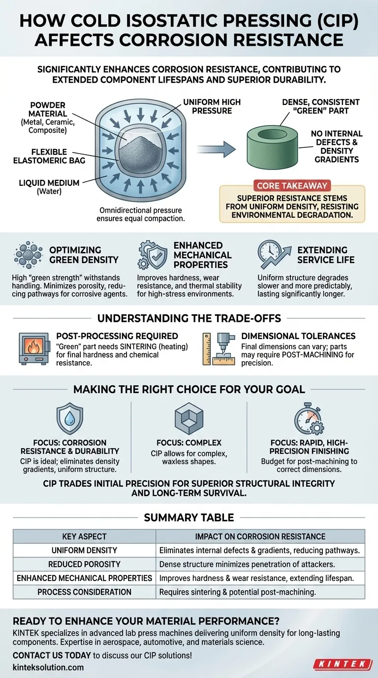 Como a Prensagem Isostática a Frio (CIP) afeta a resistência à corrosão dos materiais? Aumente a Durabilidade e a Vida Útil Guia Visual