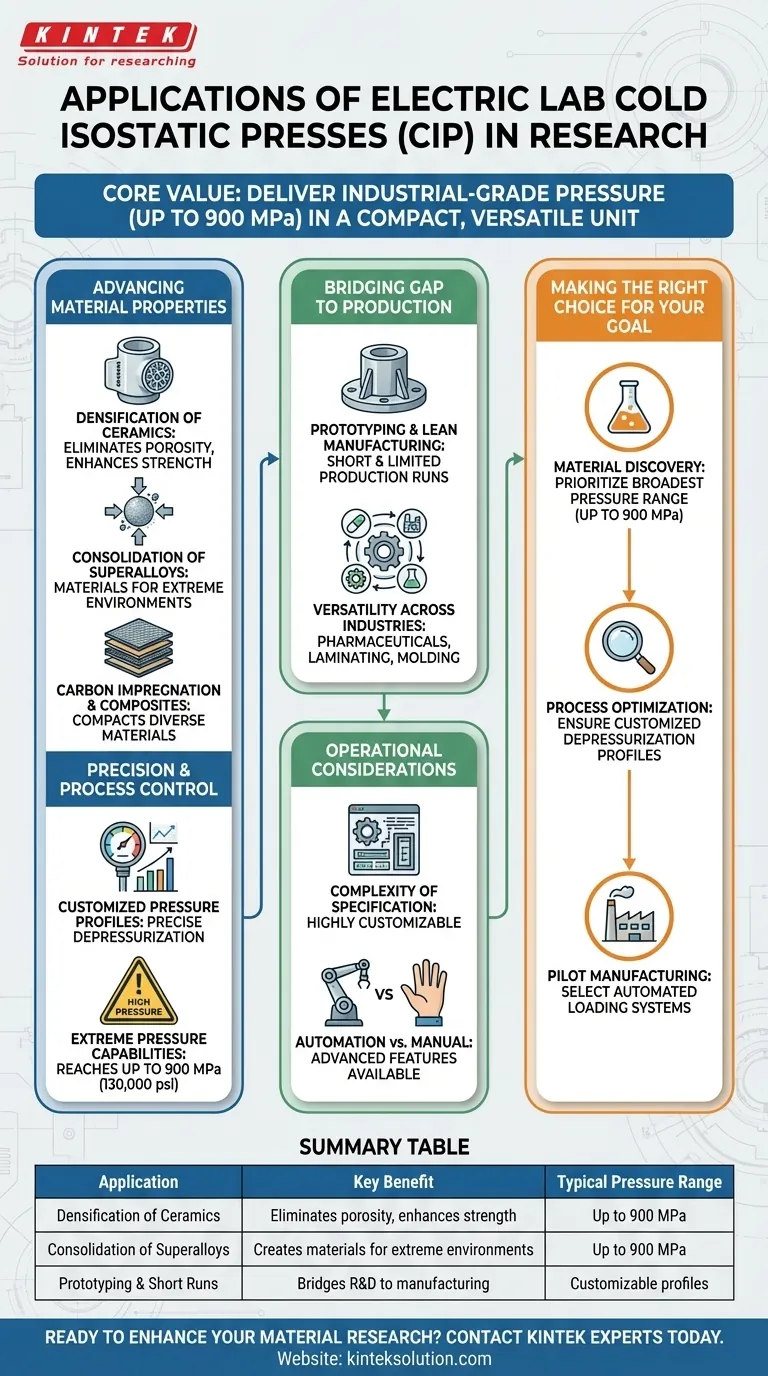 研究用途における電気式ラボ用コールド等方圧プレス（CIP）の応用例とは？高圧CIPによる先端材料の研究開発 ビジュアルガイド