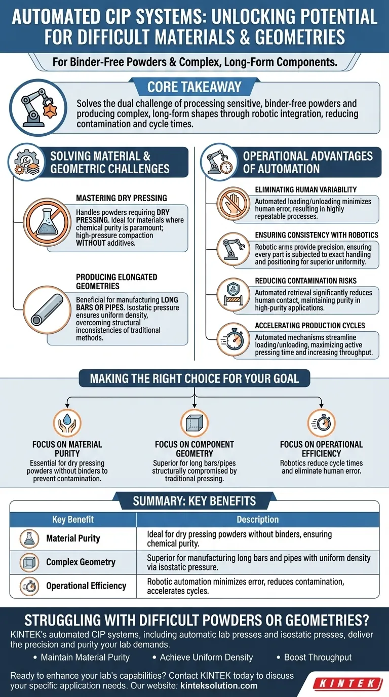 Para que tipos de materiais e aplicações os sistemas automatizados de CIP são particularmente benéficos? Desbloqueie a Pureza e Formas Complexas Guia Visual