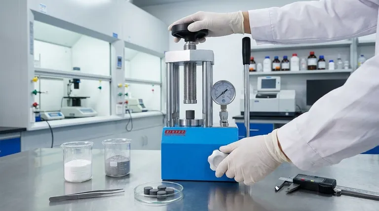 全固体電池の機能にとって、ラボプレス機による高密度化が不可欠なのはなぜですか?イオン伝導性の解放