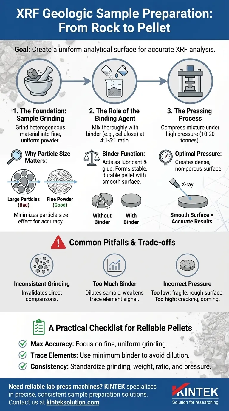 How should geologic samples be prepared for XRF pellet pressing? Ensure Accurate Elemental Analysis with Proper Techniques Visual Guide