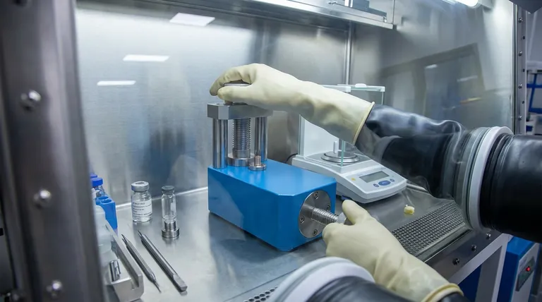 As prensas de laboratório são adequadas para processar materiais sensíveis ao ar dentro de uma caixa de luvas? Garanta a integridade do material com prensagem em atmosfera inerte